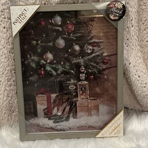 CHANEL Holiday Tree Art with Green and Red Accents NWT